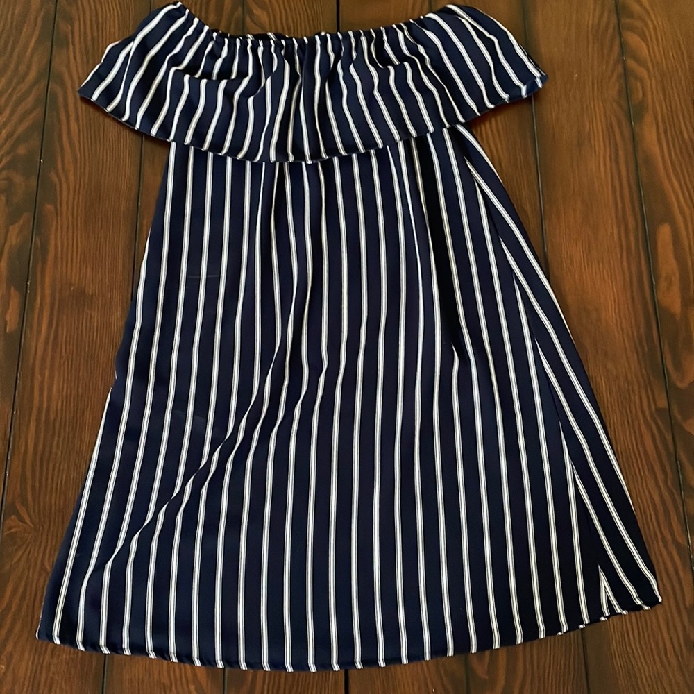 Blue striped dress